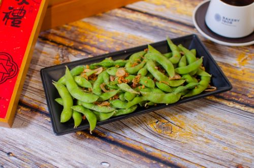 garlic edamame