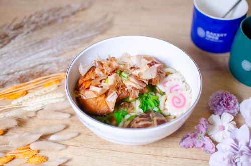 pork tonkatsu udon noodle soup